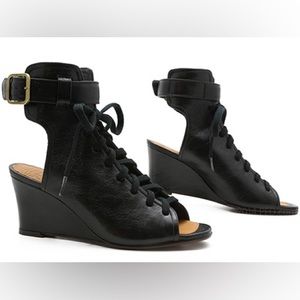 Chie Mihara Black Raceup shoes, size 38 (7.5)